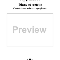 Cantates, Diane et Actéon, Appendice