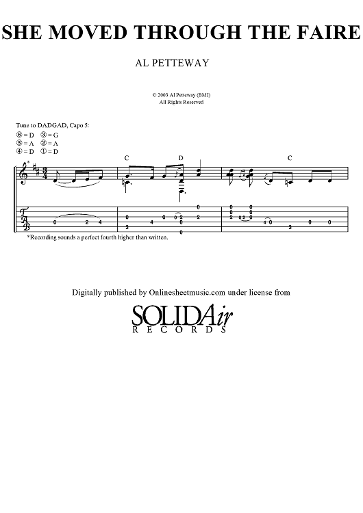 She Moved Through the Faire (No MP3)