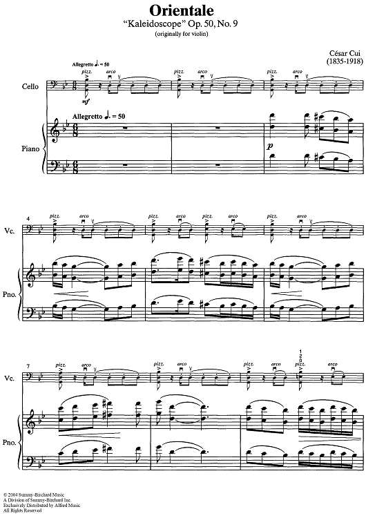Orientale from Kaleidoscope, Op. 50, No. 9