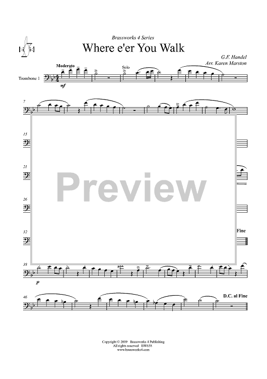 Where E’re You Walk - Trombone 1