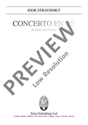Concerto en ré - Concerto in D - Full Score