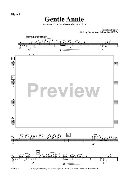 Gentle Annie - Flute 1