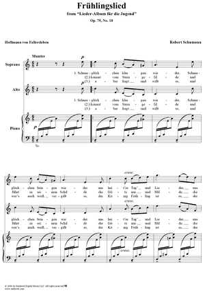 Frühlingslied, No. 18, Op. 79
