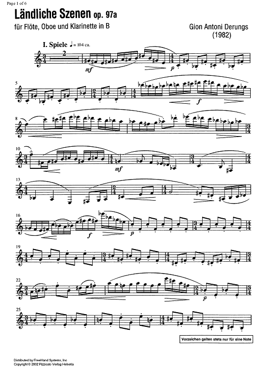 Ländliche Szenen (Rural scenes) Op.97a - Clarinet in B-flat