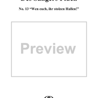 "Weh euch, ihr stolzen Hallen!", No. 13 from "Des Sängers Fluch", Op. 139