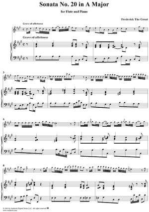 Sonata No. 20 in A Major - Piano
