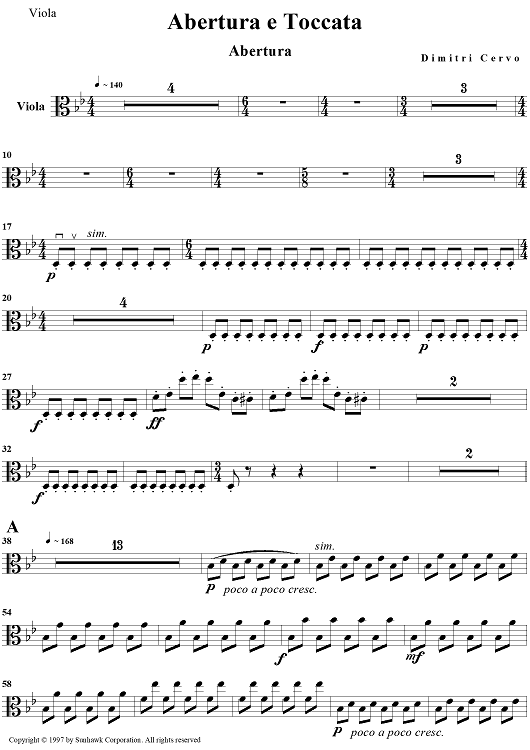 Abertura e Toccata - Viola