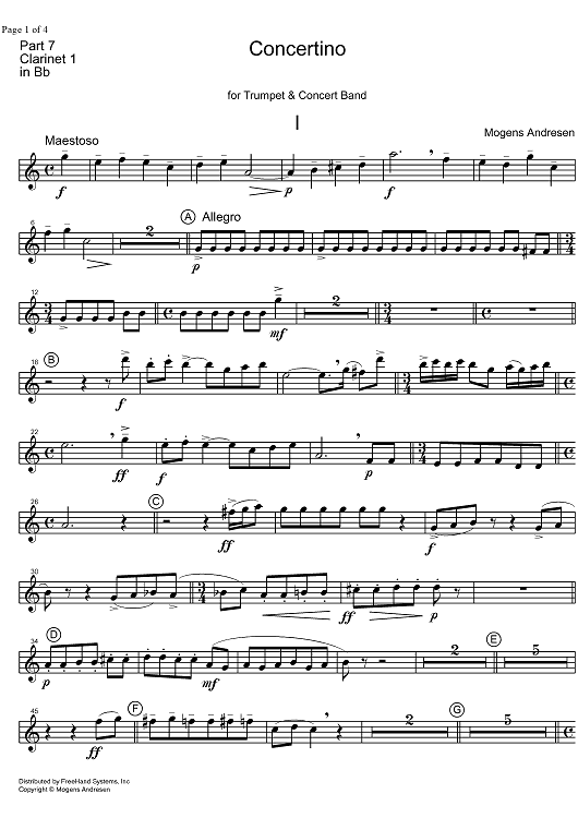 Concertino - Clarinet 1