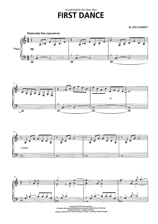 First Dance (As performed by The Piano Guys)