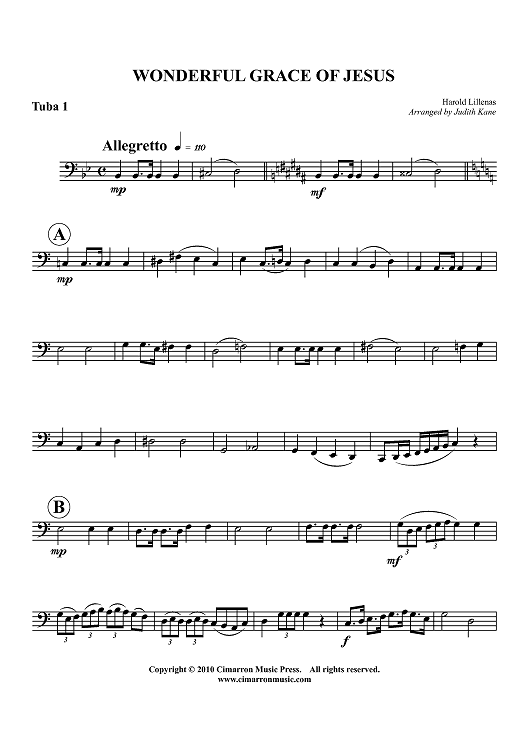 Wonderful Grace of Jesus - Tuba 1