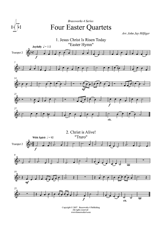 Four Easter Quartets - Trumpet 2