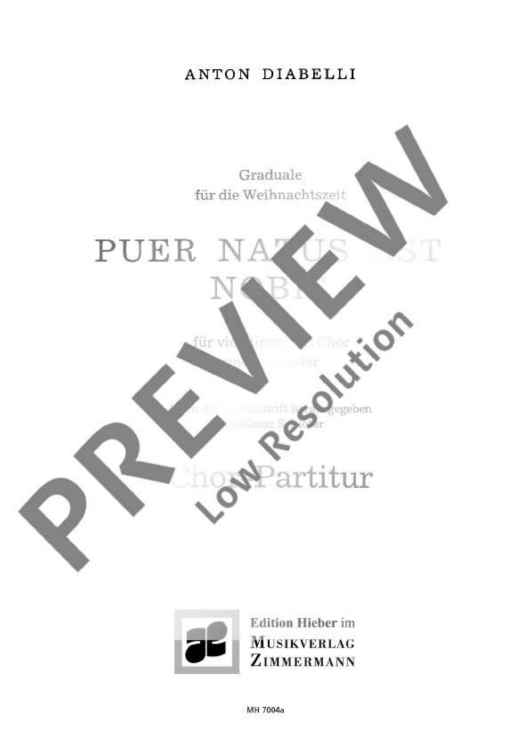 Puer natus est nobis - Choral Score