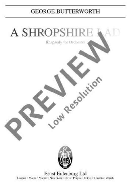 A Shropshire Lad - Full Score
