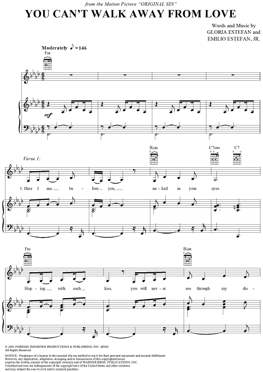 You Can't Walk Away From Love