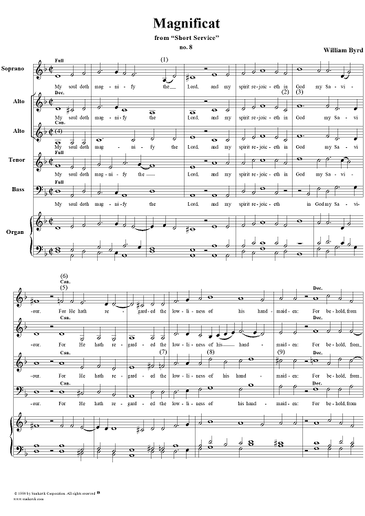 Magnificat - No. 8 from "Short Service"