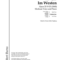 Im Westen Op.25 No.23