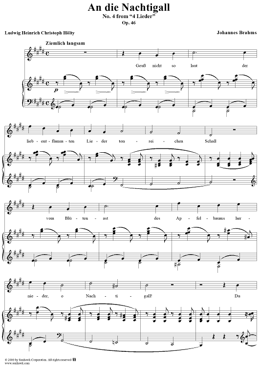 An die Nachtigall
