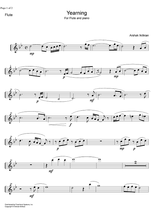 Yearning - Flute