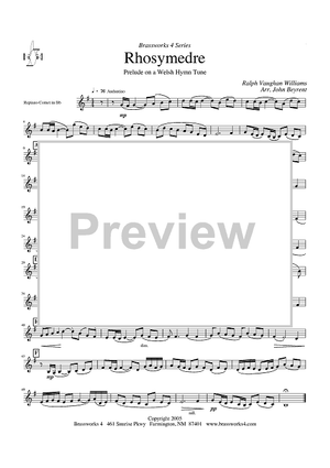 Rhosymedre - Prelude on a Welsh Hymn Tune - Repiano Cornet in Bb