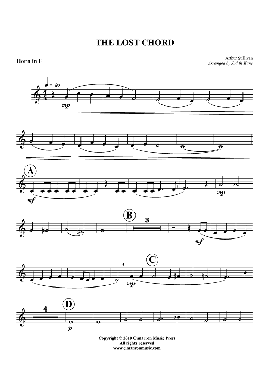 The Lost Chord - Horn in F