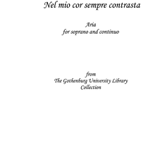 Nel mio cor sempre contrasta