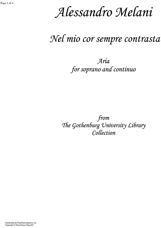 Nel mio cor sempre contrasta