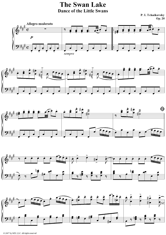 Get to Know Tchaikovsky. The Swan Lake. Dance of the Little Swans
