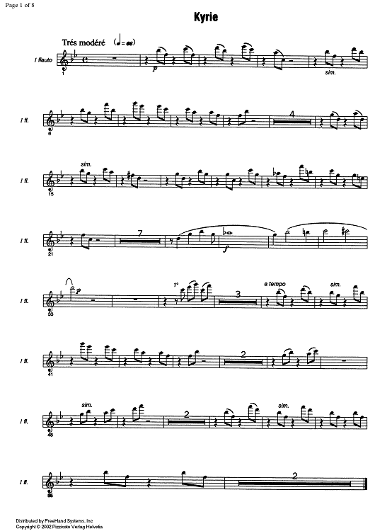 Messe solennele breve - Flutes 1 & 2