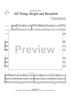 All Things Bright and Beautiful - Score