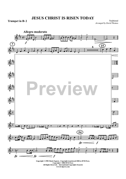 Jesus Christ is Risen Today - Trumpet 2