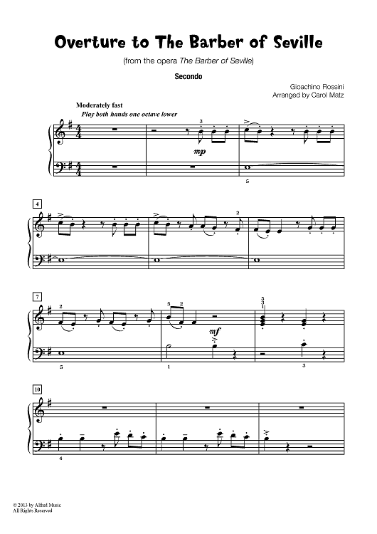 Overture to The Barber Of Seville