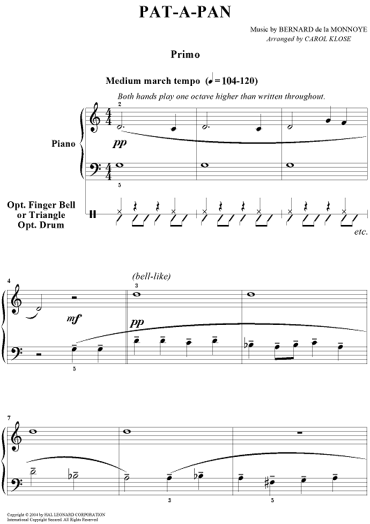 Pat-A-Pan (Willie, Take Your Little Drum)