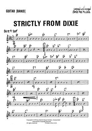 Strictly From Dixie - Banjo/Guitar
