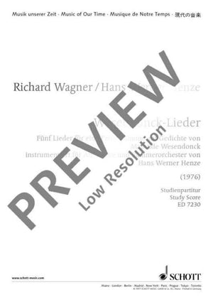 Wesendonck-Lieder - Full Score