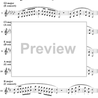 Major Scales with Arpeggio - B-flat Instruments