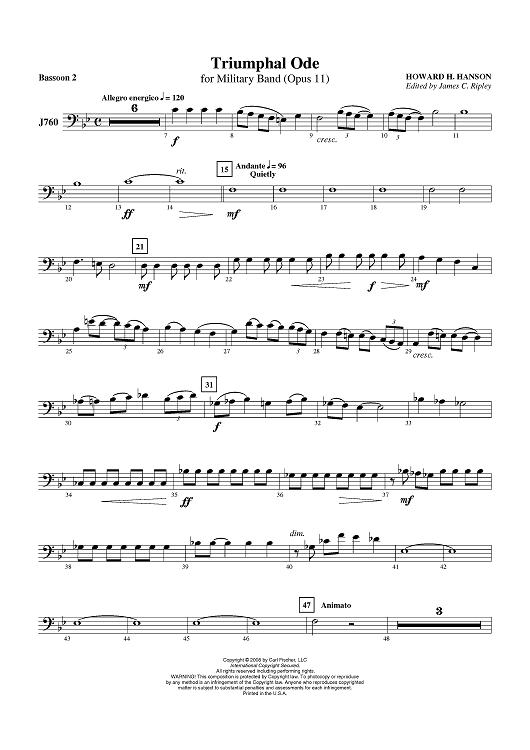 Triumphal Ode - Bassoon 2