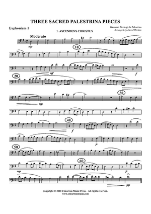 Three Sacred Palestrina Pieces - Euphonium 1