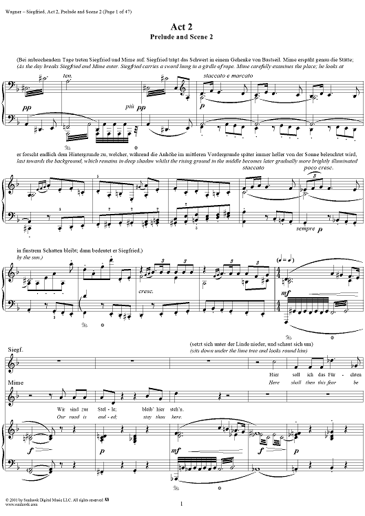 Siegfried, WWV86C, Act 2, Scene 2, Siegfried, Mime, (Fafner)