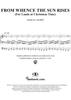 From Whence the Sun Rises, from Sixteen Chorales "Le Tombeau de Titelouze", Op. 38, No. 3