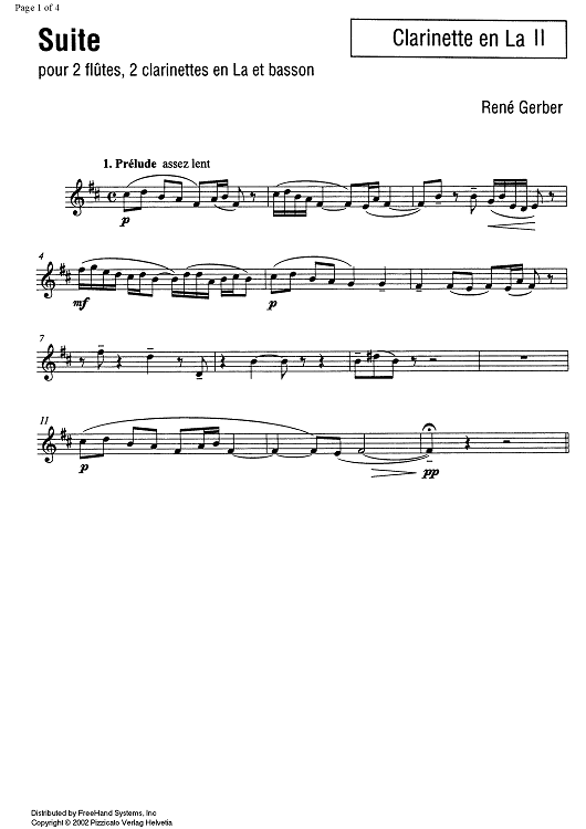 Suite - A Clarinet 2