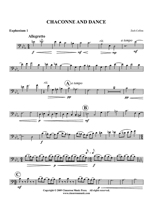 Chaconne And Dance - Euphonium 1