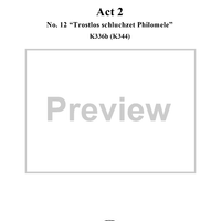 "Trostlos schluchzet Philomele", No. 12 from "Zaide", Act 2, K336b (K344) - Full Score