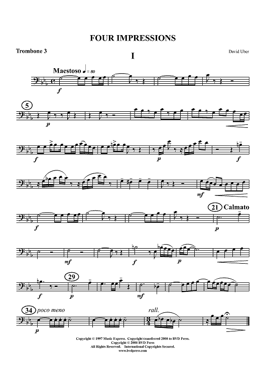 Four Impressions (Suite) - Trombone 3