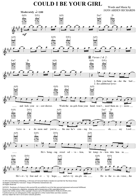 Could I Be Your Girl