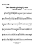 Two Thanksgiving Hymns - Trumpet 1
