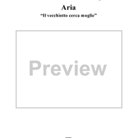 Aria: Il vecchiotto cerca moglie, No. 17 from "Il Barbiere di Siviglia" - Full Score