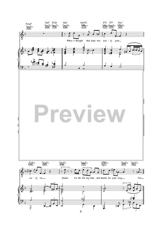 I'm Pulling Through" Sheet Music by Diana Krall for Piano/Vocal/Chords