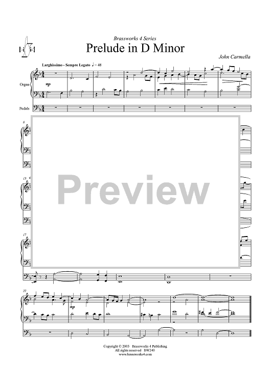 Prelude in D minor - Organ
