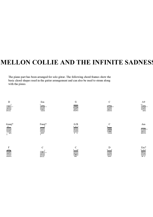 Mellon Collie and the Infinite Sadness" Sheet Music by Smashing