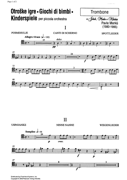 Children plays - Trombone